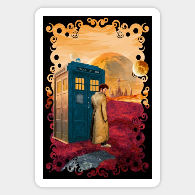 13th Doctor who at gallifrey planet Sticker by Dezigner007